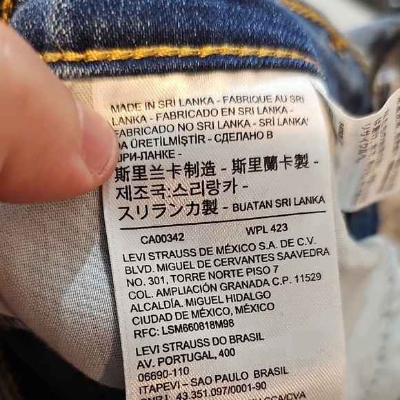 Levi's 711 Blue Skinny 30x30 Jeans Sleek Fit - Picture 9 of 13